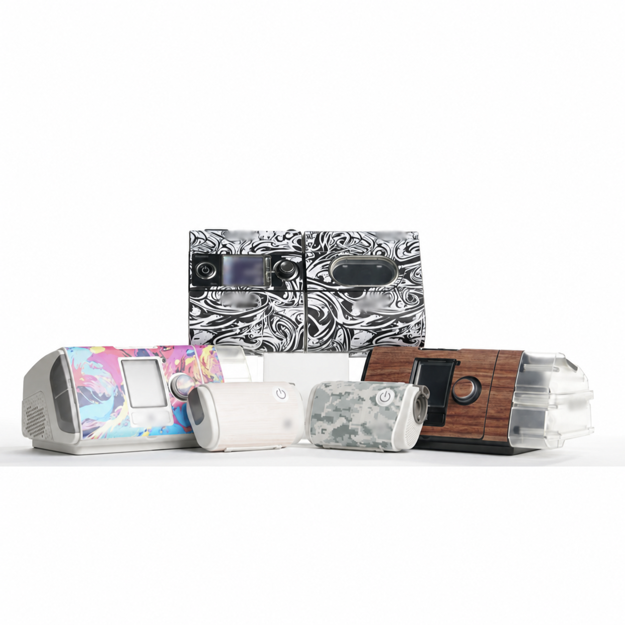 Our finished custom CPAP skins